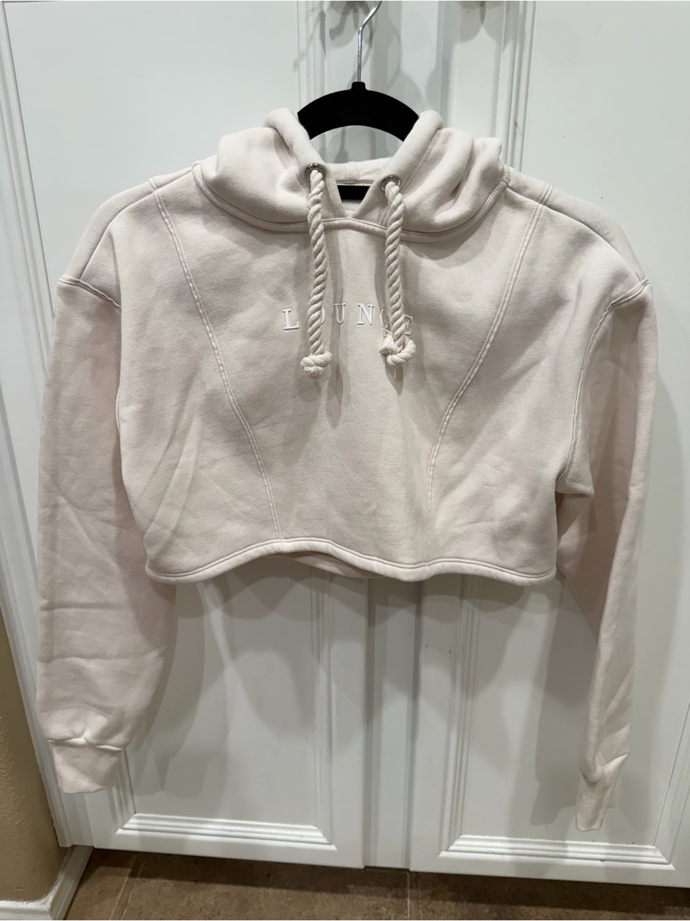 Loungefly Cropped Hoodie Sweatshirt - Cream